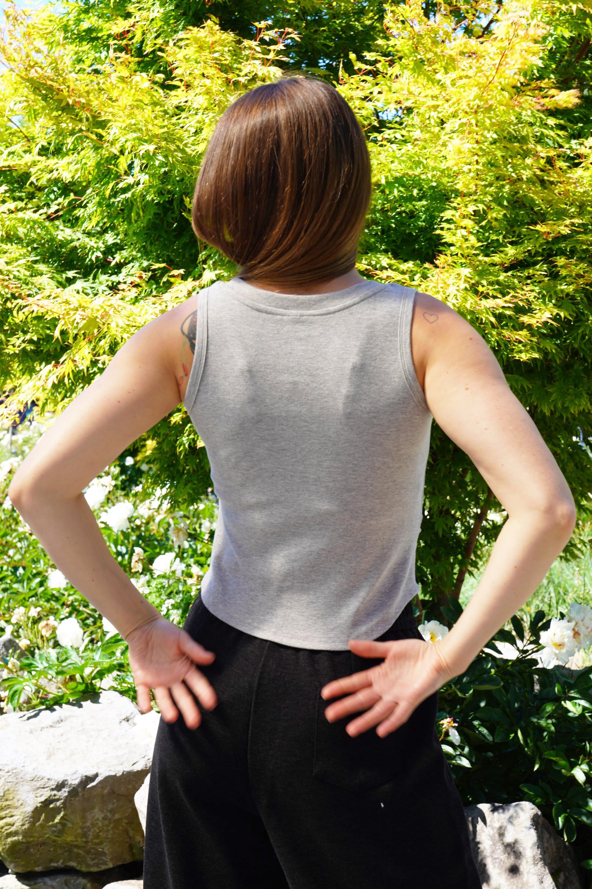 ALINA BAMBOO-BLEND RIB TANK - J76 Bamboo Wear