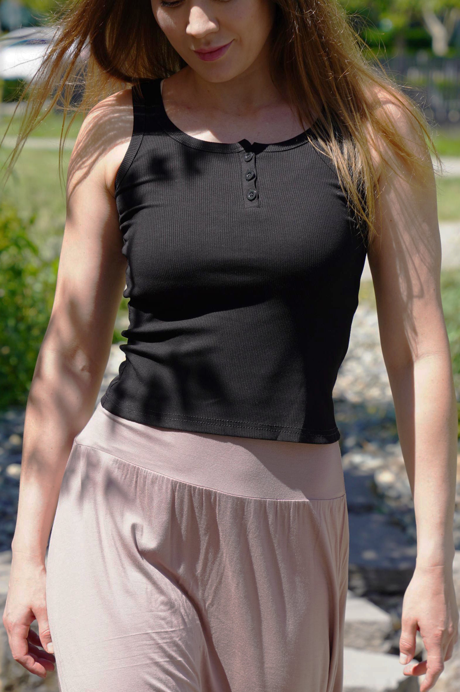 AMARA BAMBOO-BLEND RIB TANK - J76 Bamboo Wear