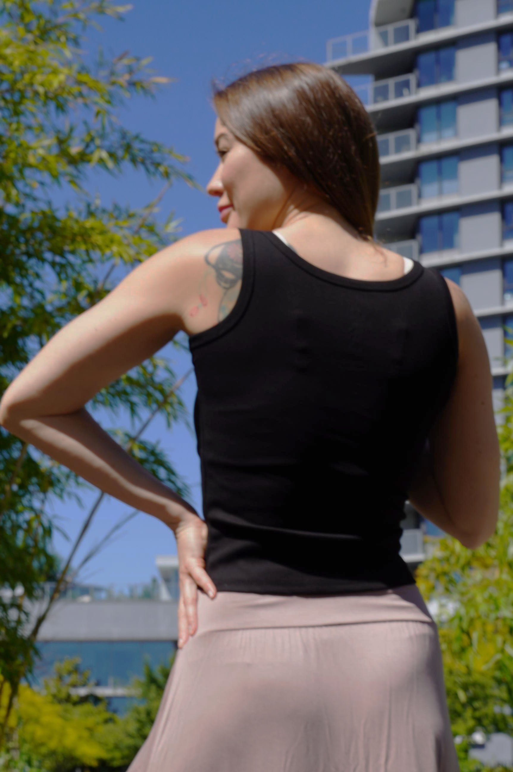 AMARA BAMBOO-BLEND RIB TANK - J76 Bamboo Wear