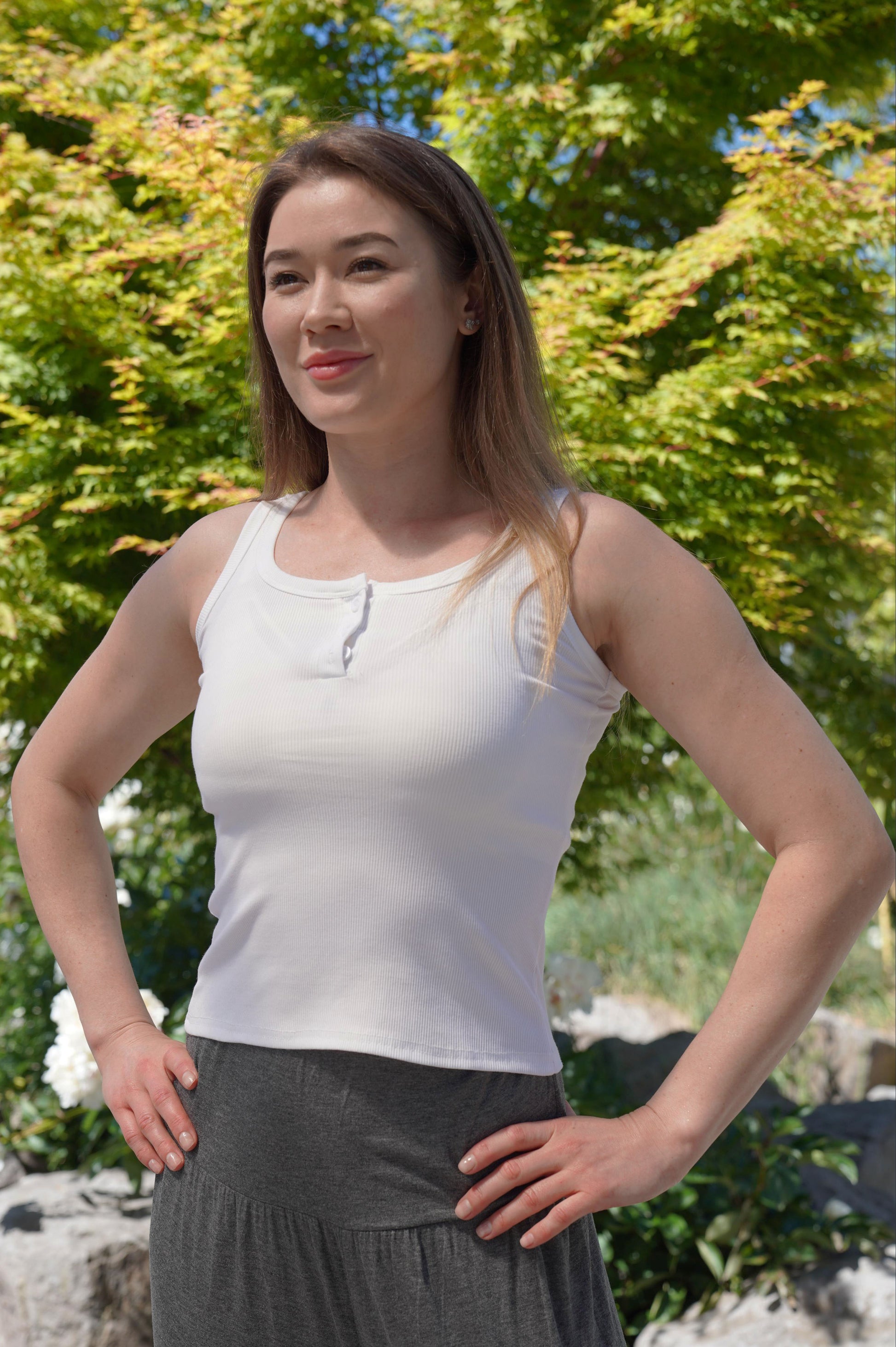 AMARA BAMBOO-BLEND RIB TANK - J76 Bamboo Wear