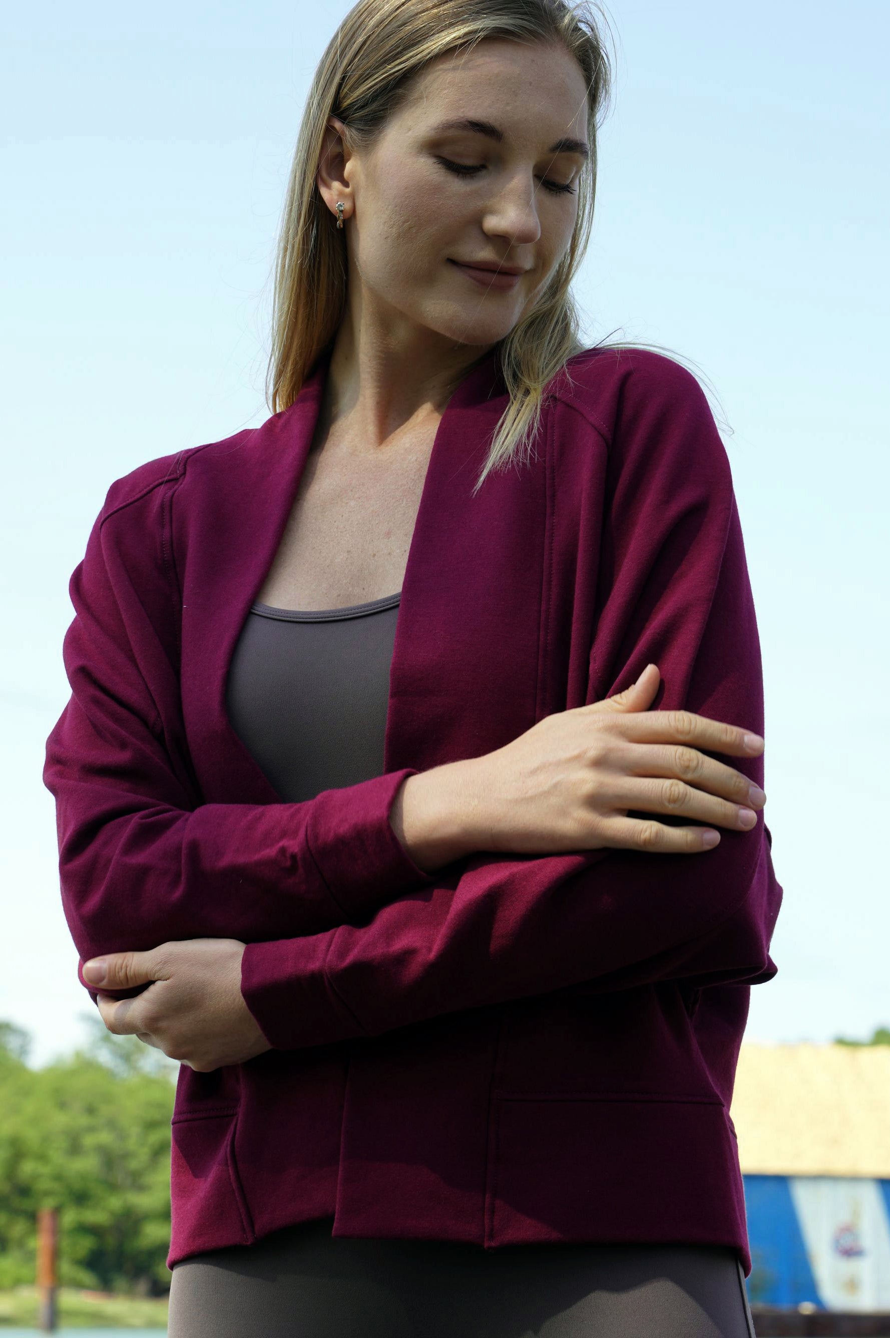 SNUGGLE SOFT BAMBOO BLEND FLEECE CARDIGAN (Final Sale) - J76 Bamboo Wear