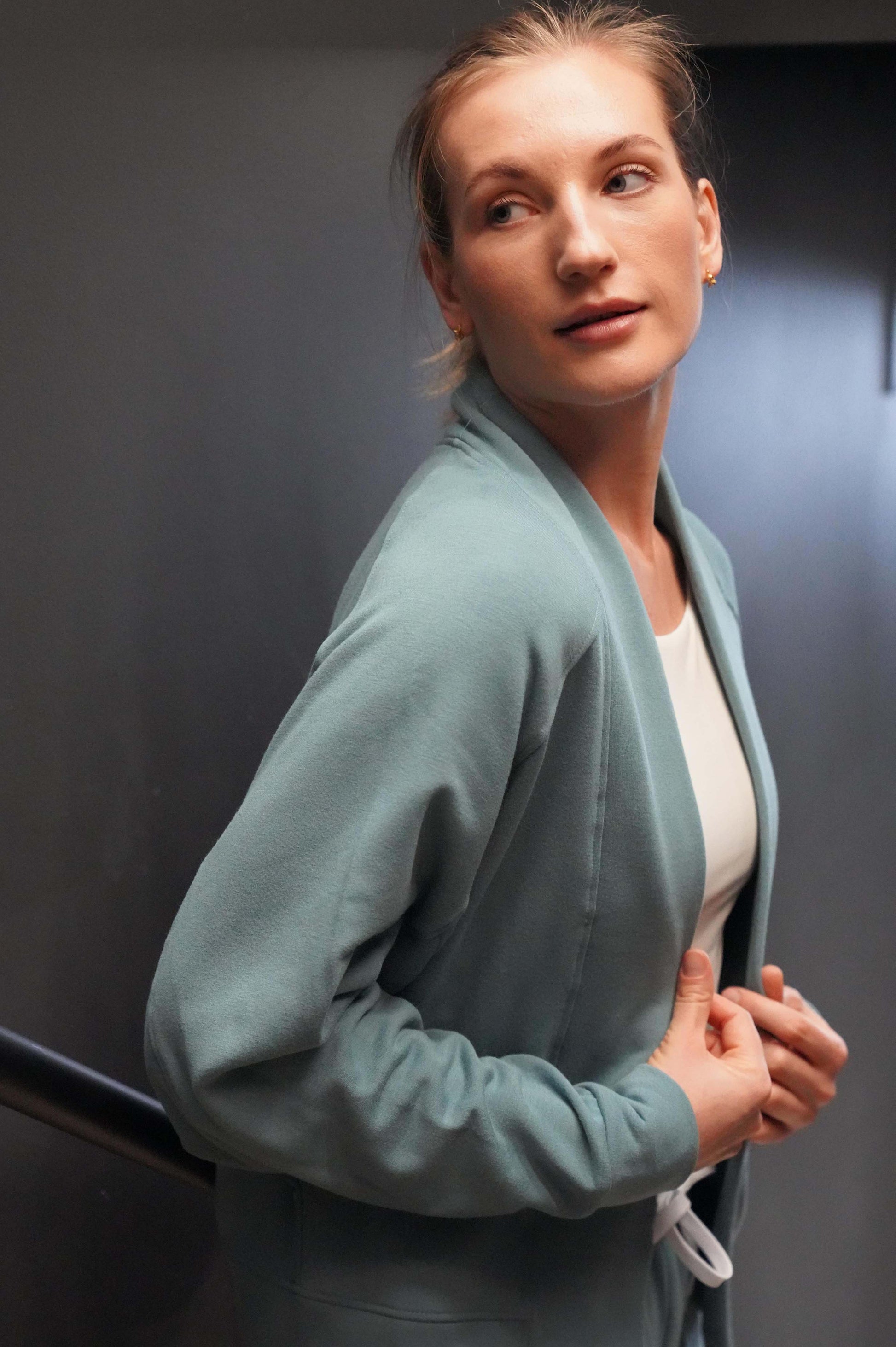 SNUGGLE SOFT BAMBOO BLEND FLEECE CARDIGAN (Final Sale) - J76 Bamboo Wear