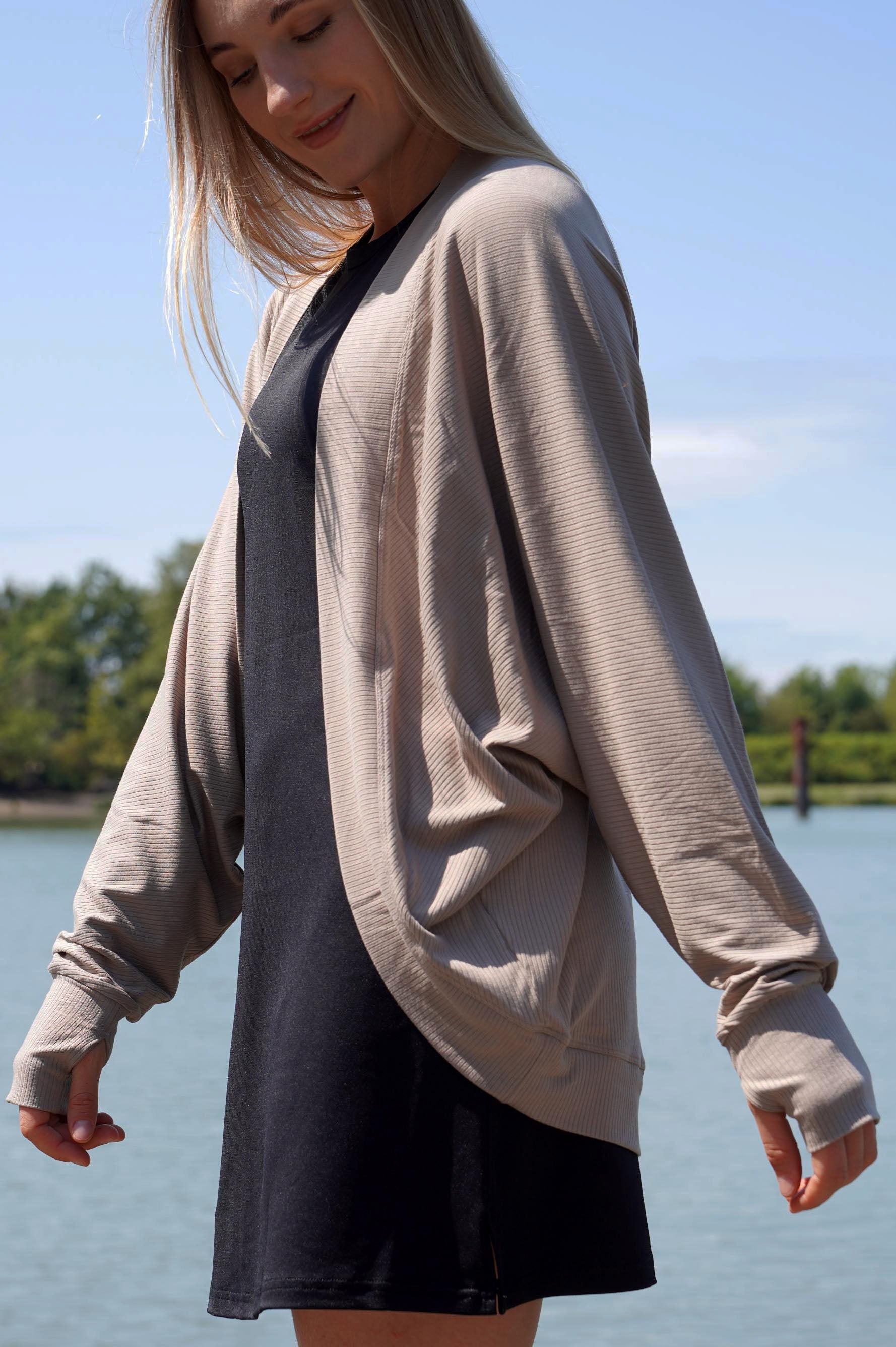 GRACE RIBBED CARDIGAN - J76 Bamboo Wear
