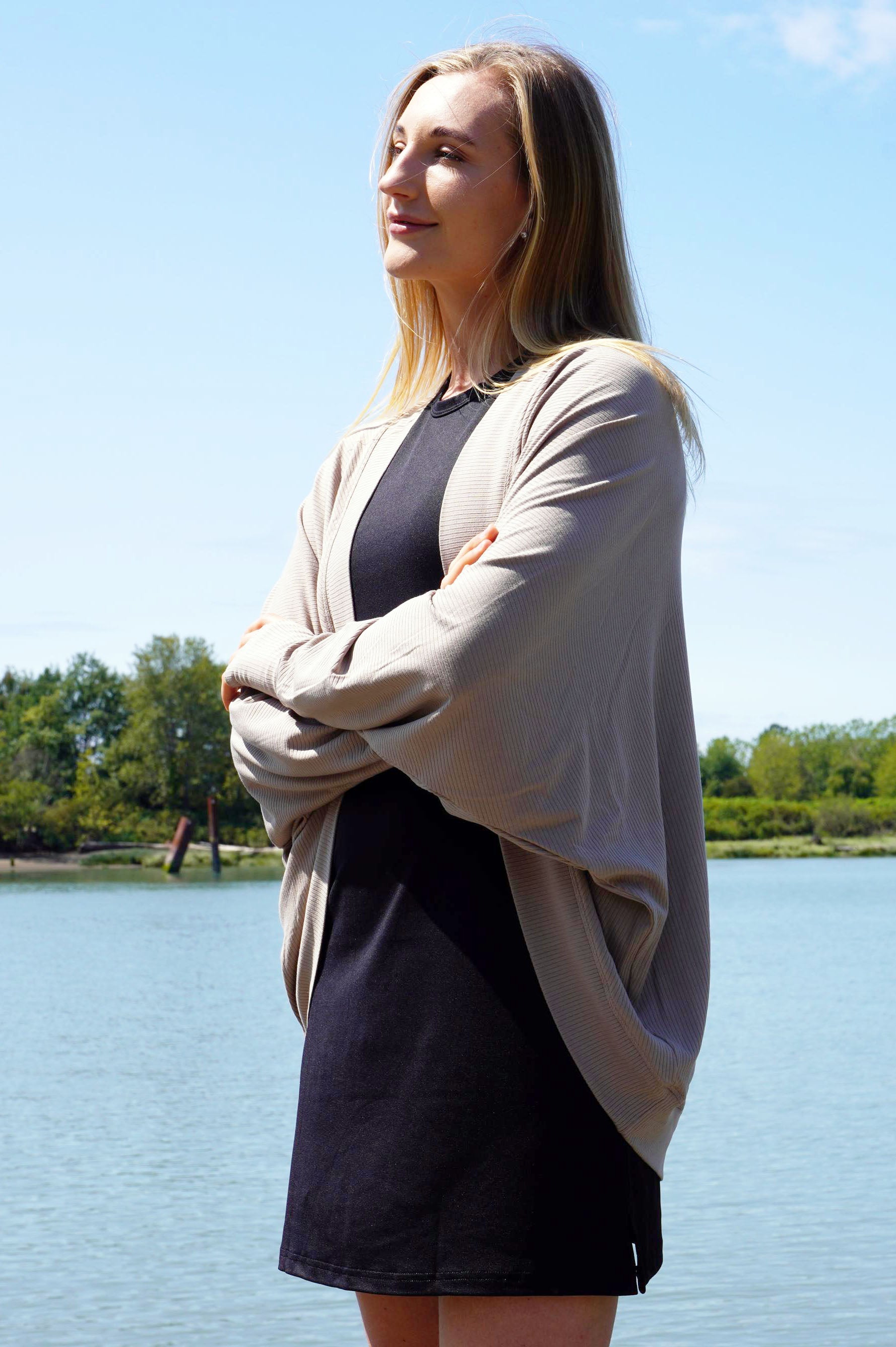 GRACE RIBBED CARDIGAN - J76 Bamboo Wear