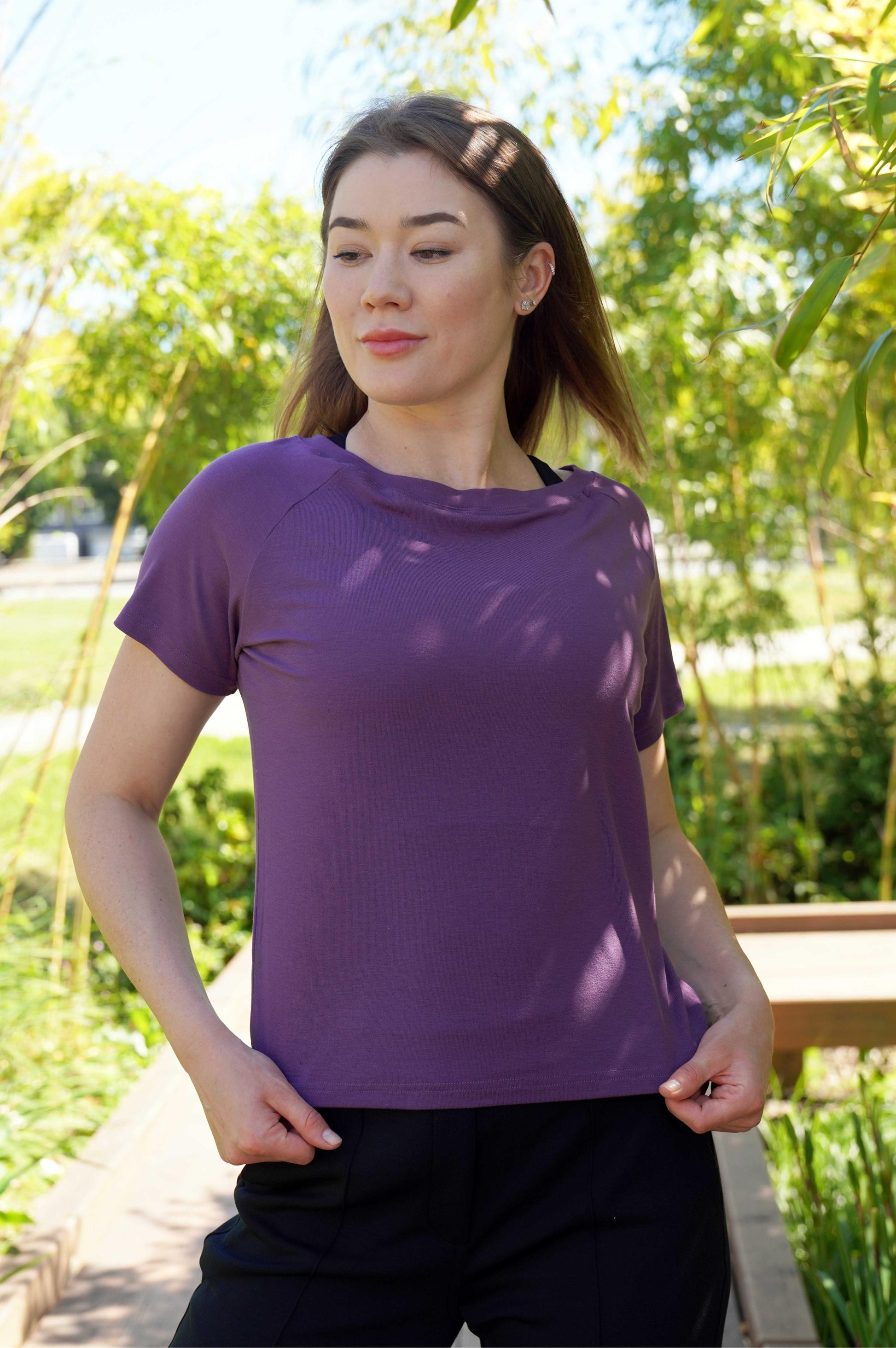 LIZA BAMBOO-BLEND TEE - J76 Bamboo Wear