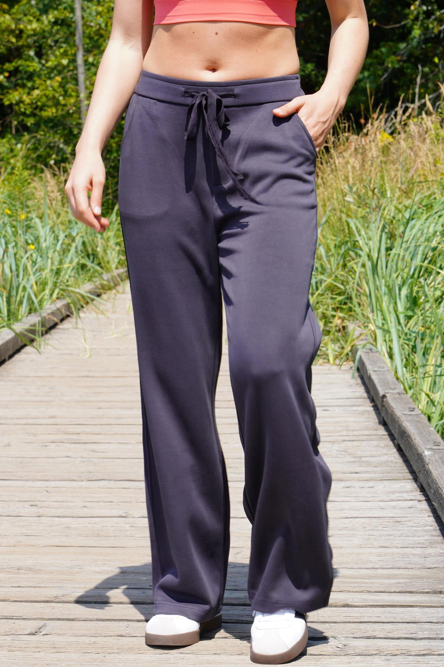 TULLE VEGAN SILK BAMBOO-BLEND PANTS - J76 Bamboo Wear