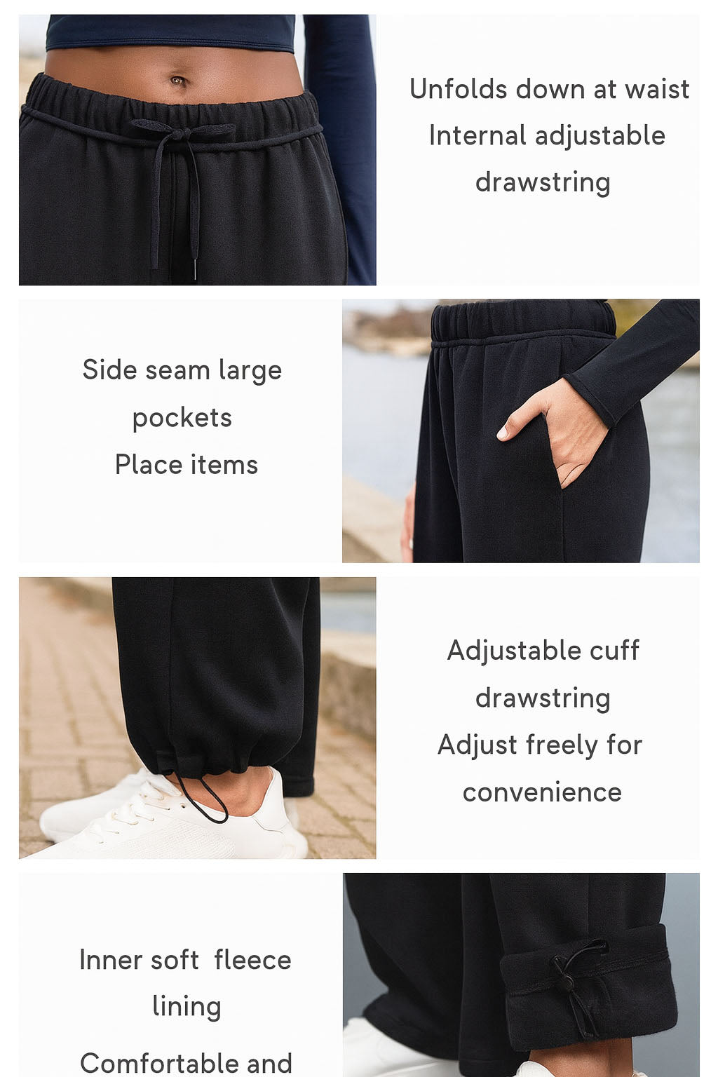 WINTER ULTRA-THICK FLEECE PANTS - J76 Bamboo Wear