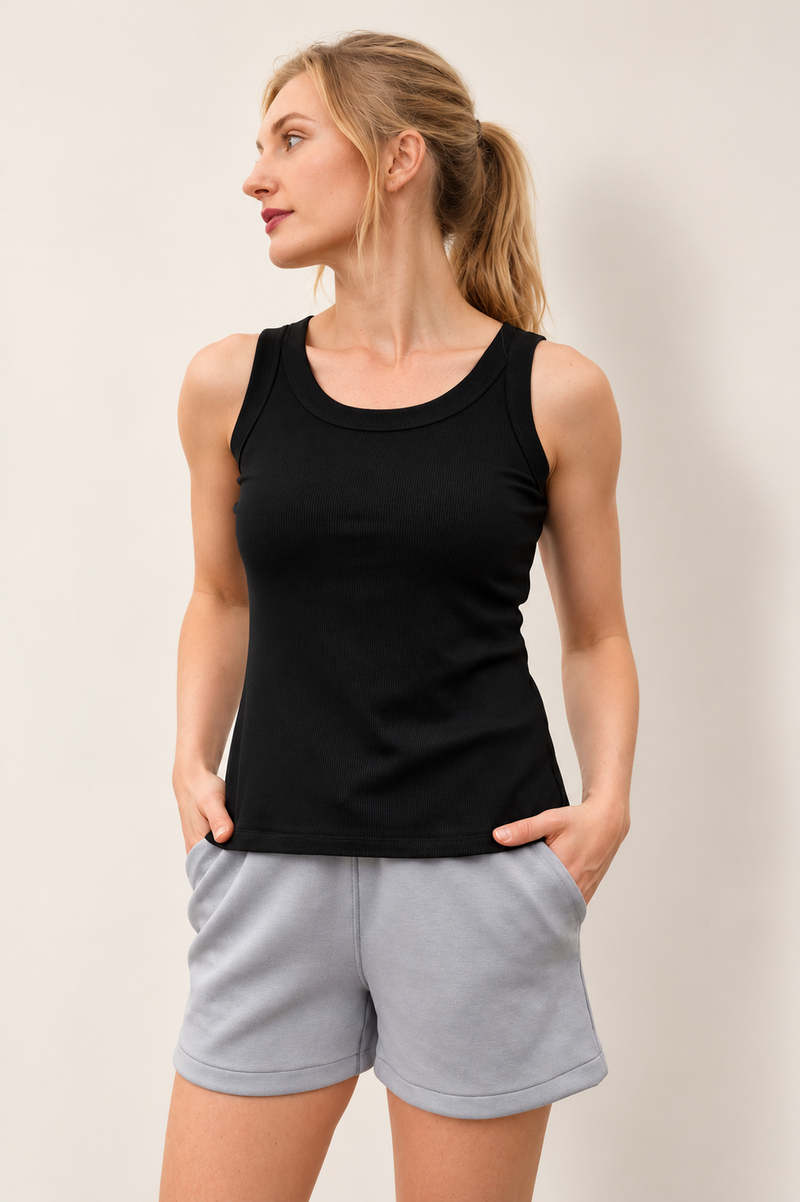 Abra Bamboo-Blend Ribbed Tank