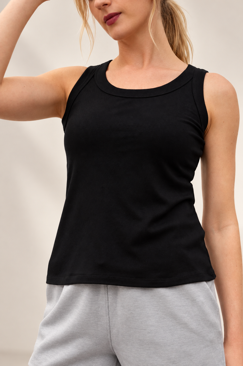 Abra Bamboo-Blend Ribbed Tank