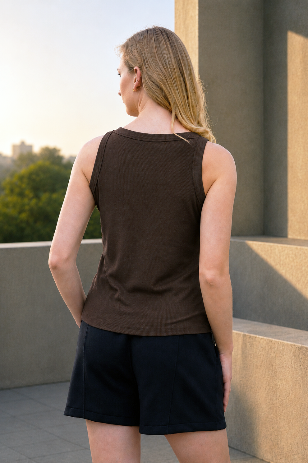 ABRA BAMBOO-BLEND RIBBED TANK - J76 Bamboo Wear