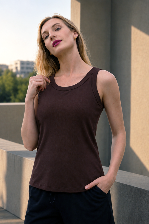 ABRA BAMBOO-BLEND RIBBED TANK - J76 Bamboo Wear