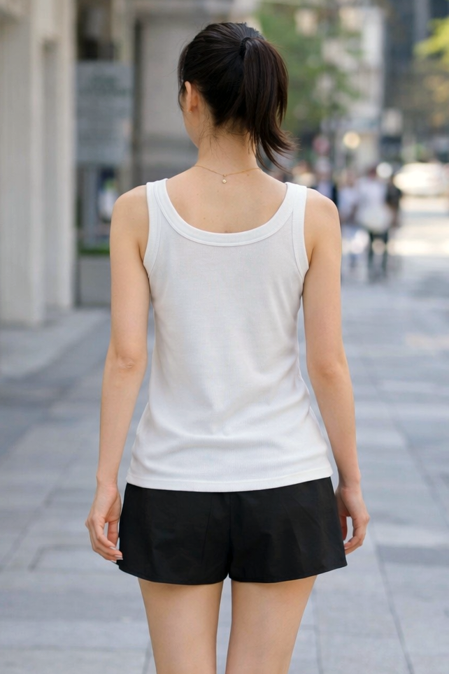 ABRA BAMBOO-BLEND RIBBED TANK - J76 Bamboo Wear