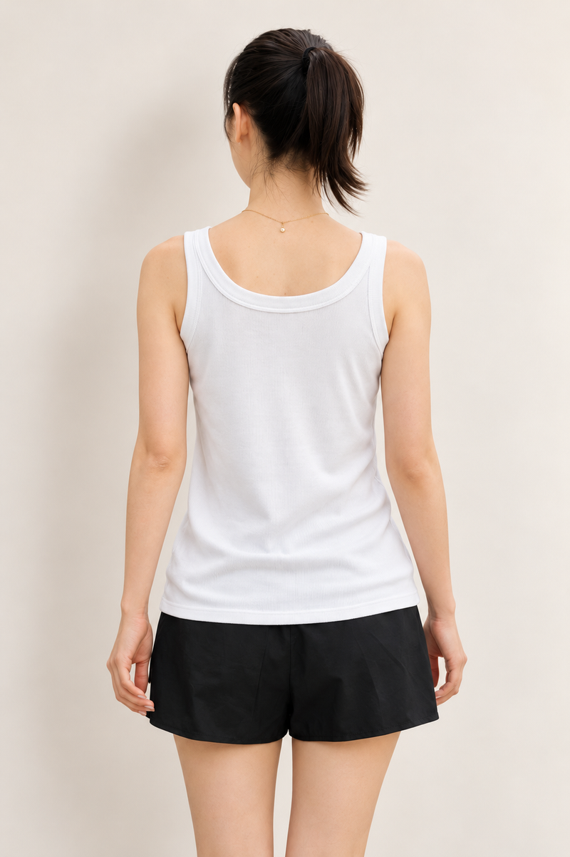 Abra Bamboo-Blend Ribbed Tank