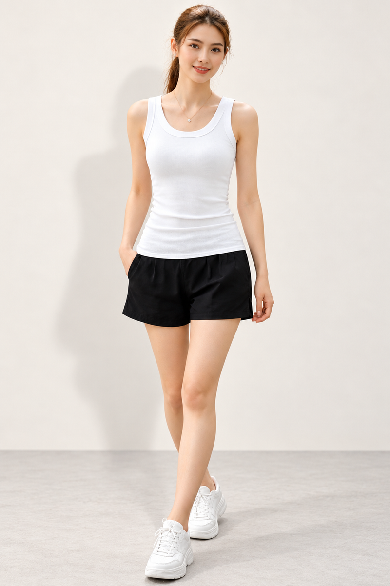 Abra Bamboo-Blend Ribbed Tank