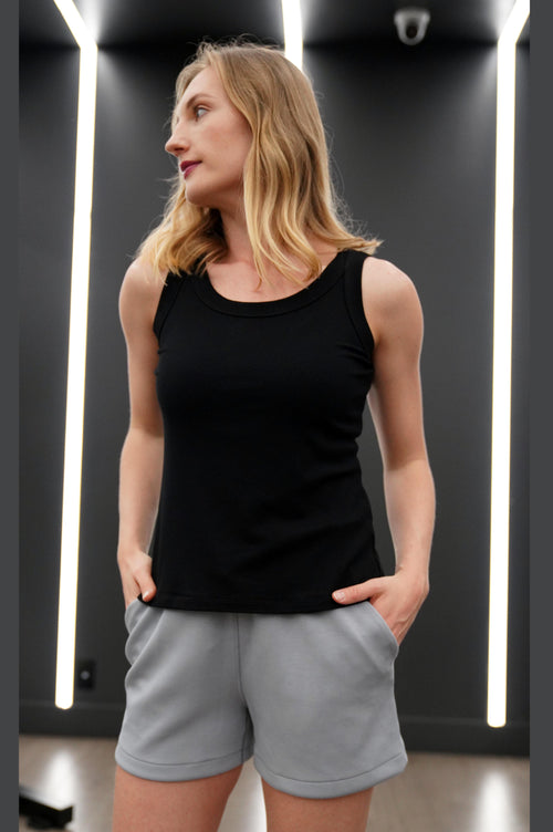 ABRA BAMBOO-BLEND RIBBED TANK - J76 Bamboo Wear