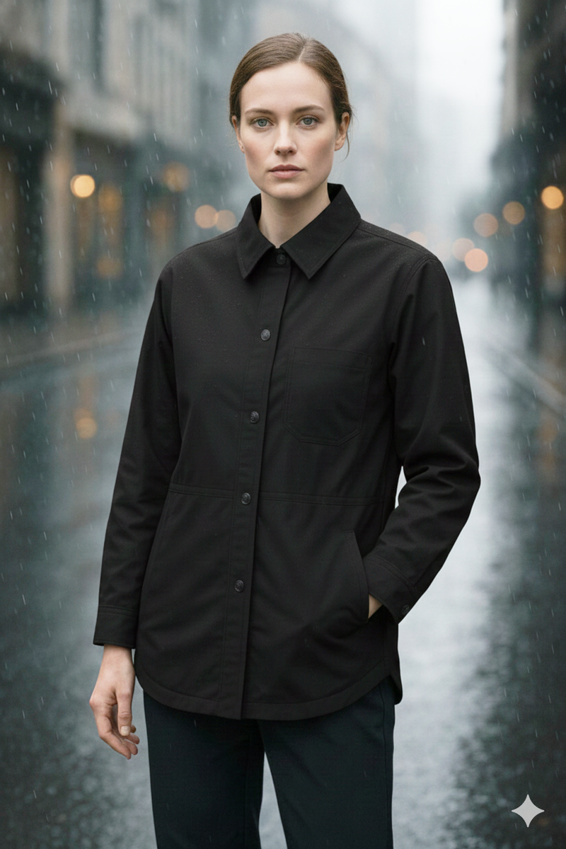 ALAINA WATER-RESISTANT PADDED SHIRT JACKET