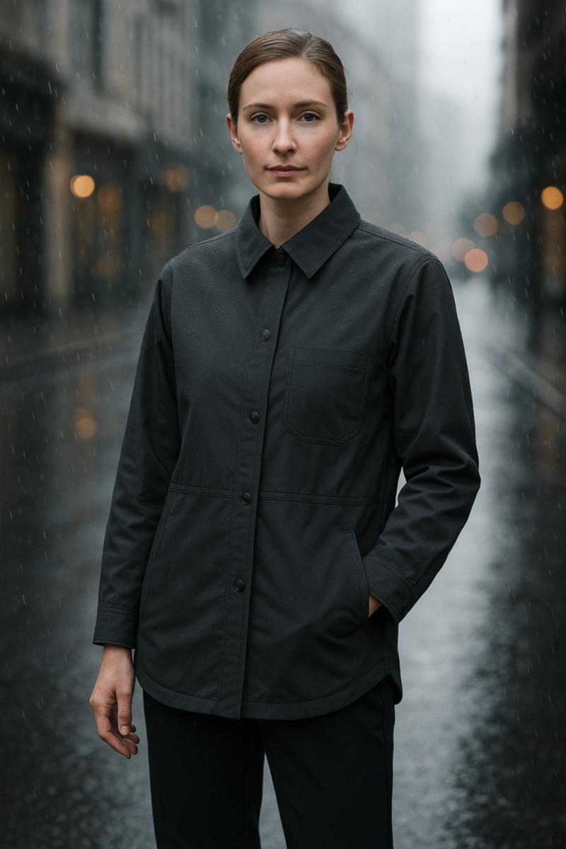 ALAINA WATER-RESISTANT PADDED SHIRT JACKET - J76 Bamboo Wear