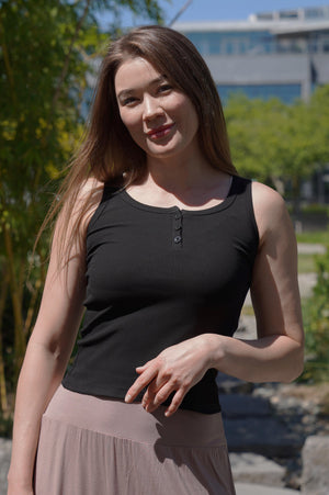 AMARA BAMBOO-BLEND RIB TANK - J76 Bamboo Wear