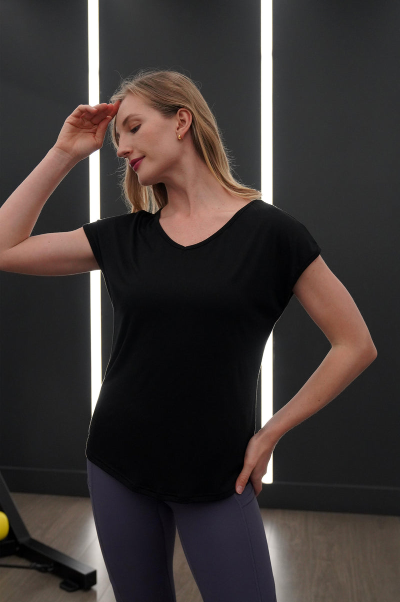 ANNALEE BAMBOO-BLEND V NECK TANK - J76 Bamboo Wear