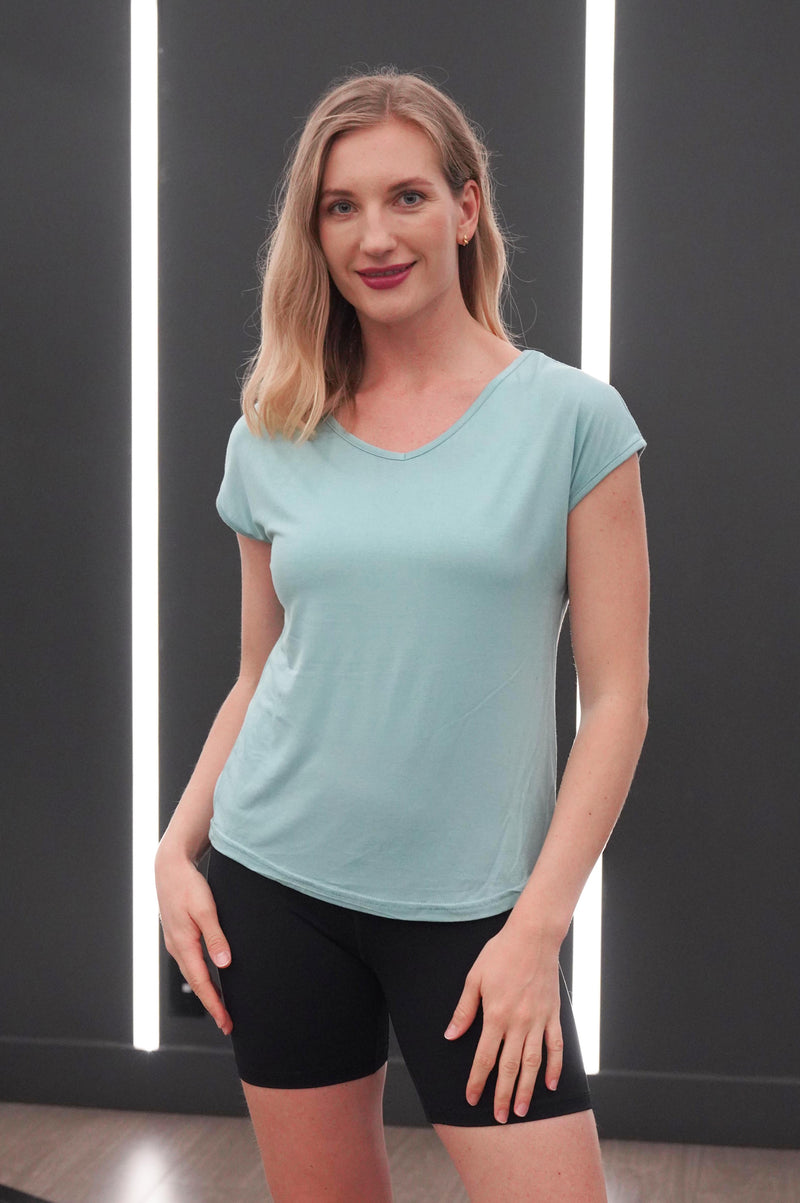 ANNALEE BAMBOO-BLEND V NECK TANK - J76 Bamboo Wear