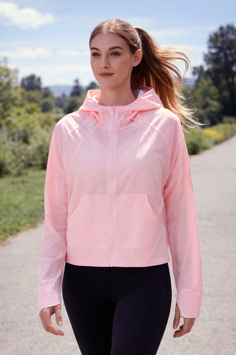 SHELLY UV WOVEN HOODIE JACKET - J76 Bamboo Wear