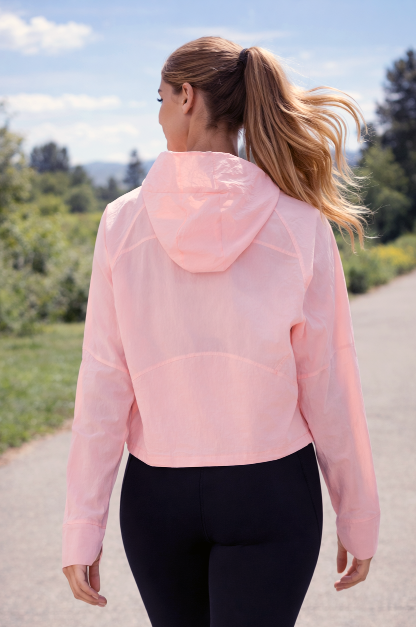 SHELLY UV WOVEN HOODIE JACKET