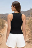 WILLOW BAMBOO-BLEND RIBBED TANK