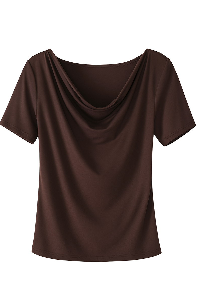 COW NECK BAMBOO-BLEND TEE - J76 Bamboo Wear