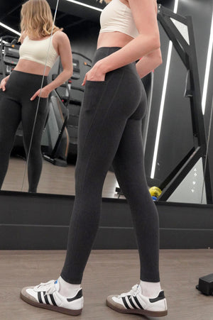 COZY BAMBOO-BLEND FLEECE LEGGING-Restocked
