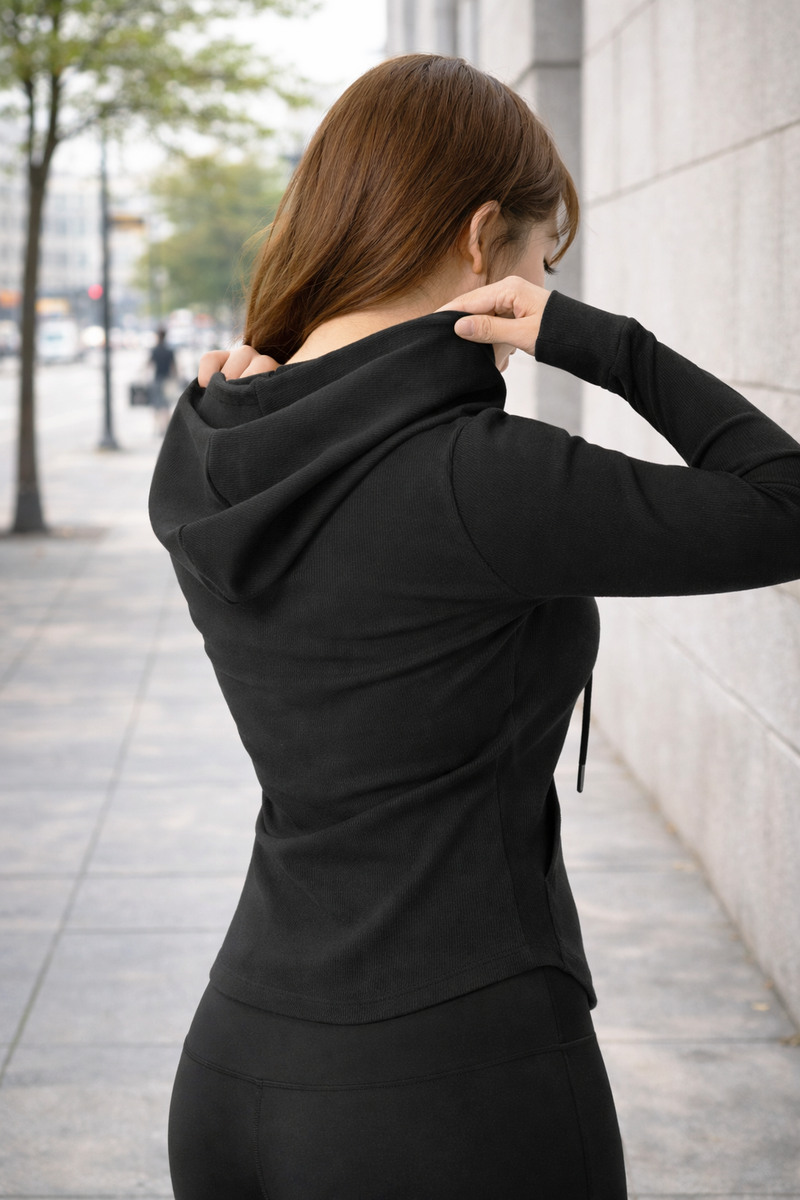 DOROTHY BAMBOO-BLEND RIBBED JACKET - J76 Bamboo Wear