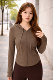 DOROTHY BAMBOO-BLEND RIBBED JACKET - J76 Bamboo Wear