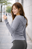 DOROTHY BAMBOO-BLEND RIBBED JACKET - J76 Bamboo Wear