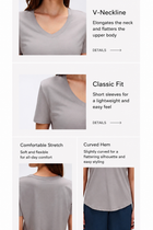 EASE BAMBOO-BLEND V NECK TEE - J76 Bamboo Wear