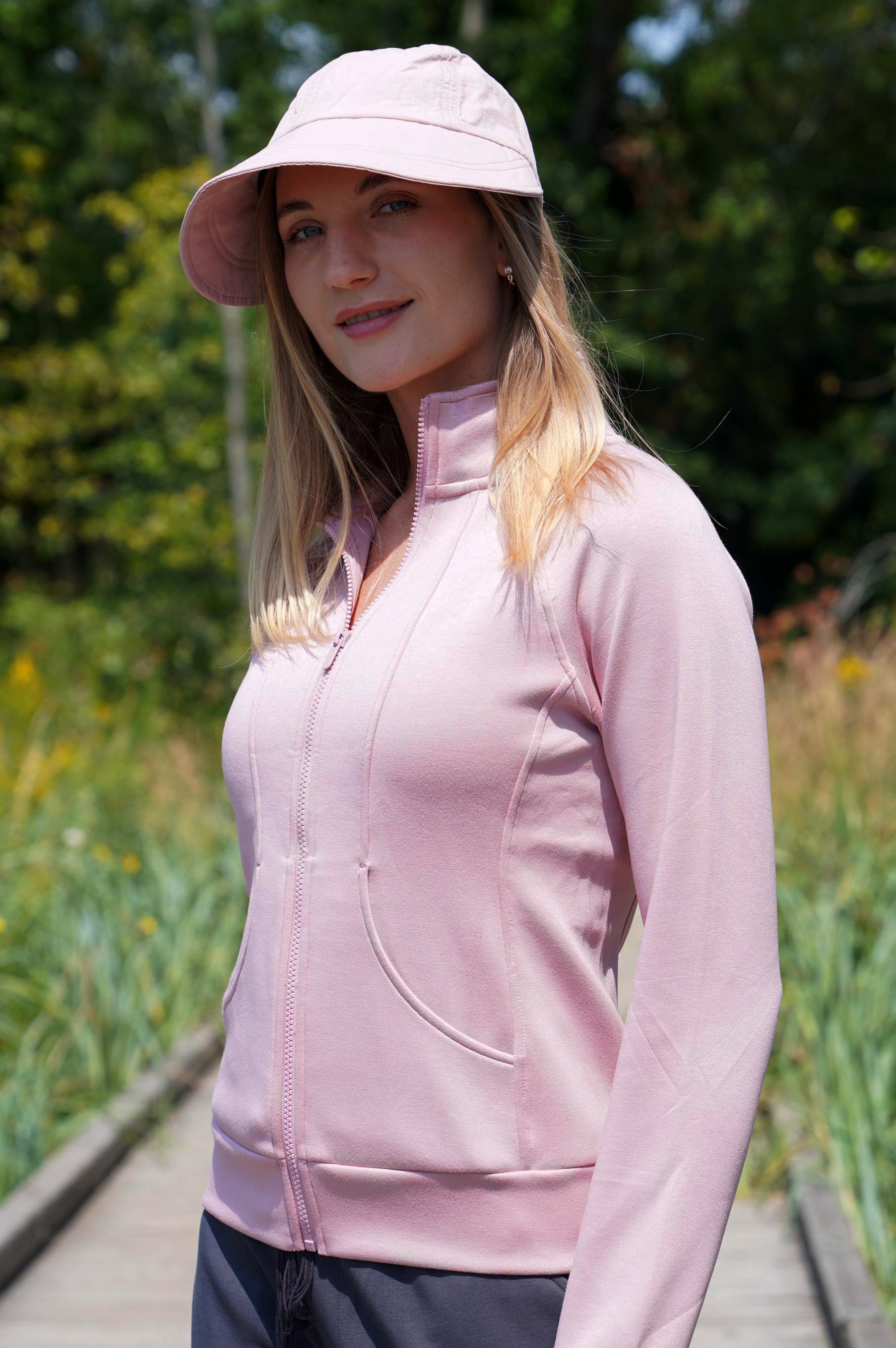 ELLIE SLIM FIT ZIP SWEATSHIRT - J76 Bamboo Wear