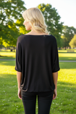 FANNIE BAMBOO-BLEND TOP-Restocked