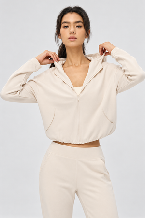 Feather-Soft Light Zip Hoodie