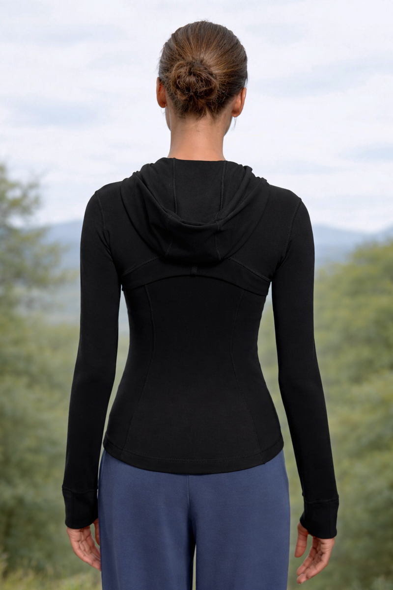 HOLLY JACKET – Slim Fit Athletic Zip Jacket - J76 Bamboo Wear