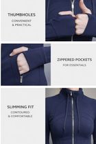 HOLLY JACKET – Slim Fit Athletic Zip Jacket - J76 Bamboo Wear