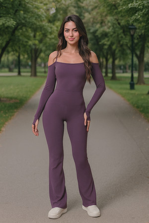 ISLA OFF-SHOULDER SCULPT JUMPSUIT