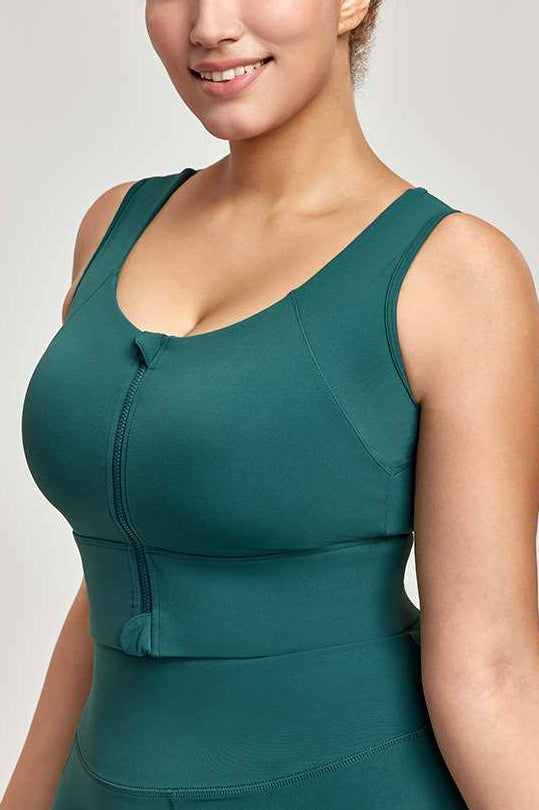 JASMINE ZIP CROP TANK – EXTENDED SIZES