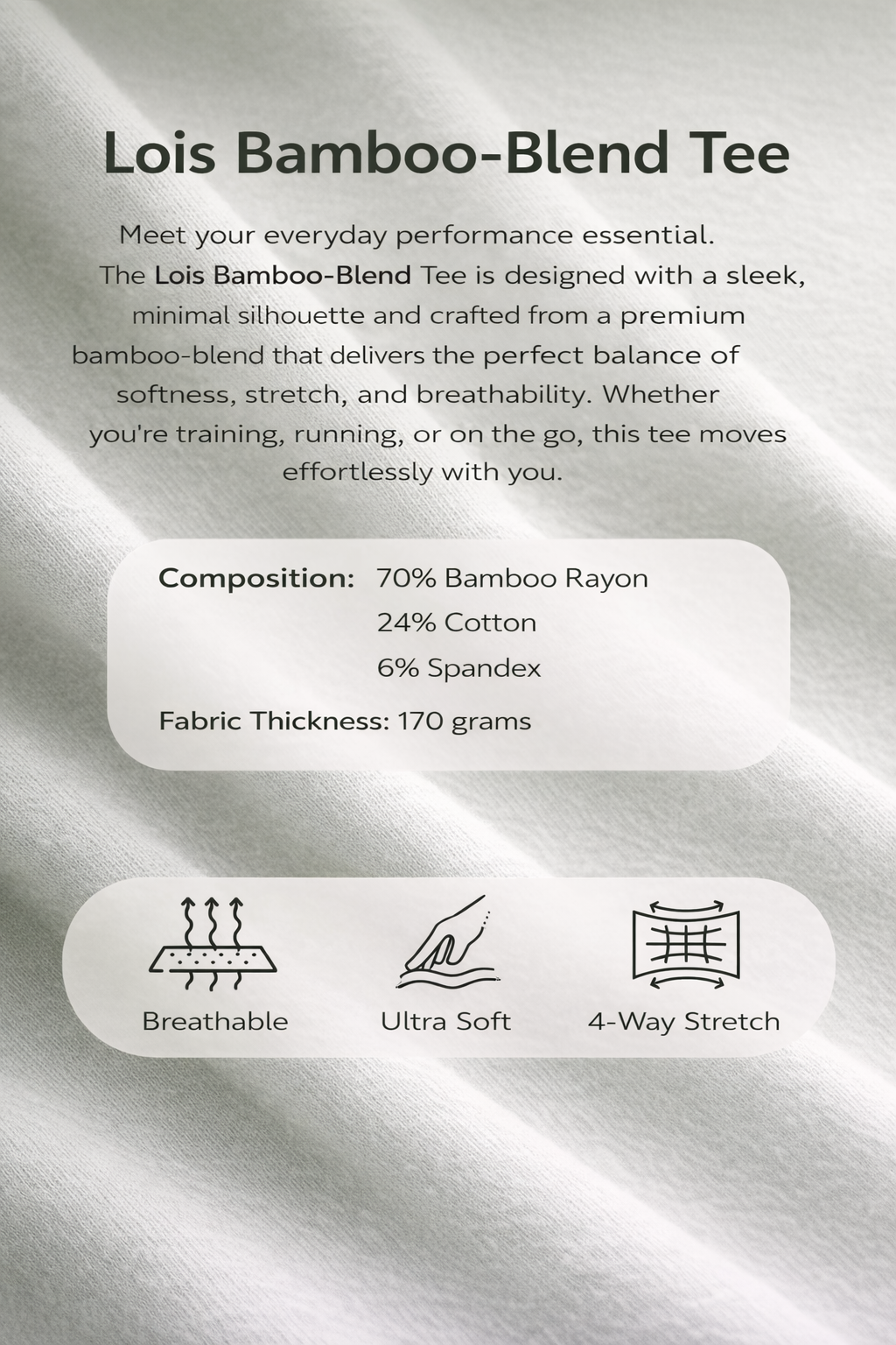 LOIS BAMBOO-BLEND TEE - J76 Bamboo Wear