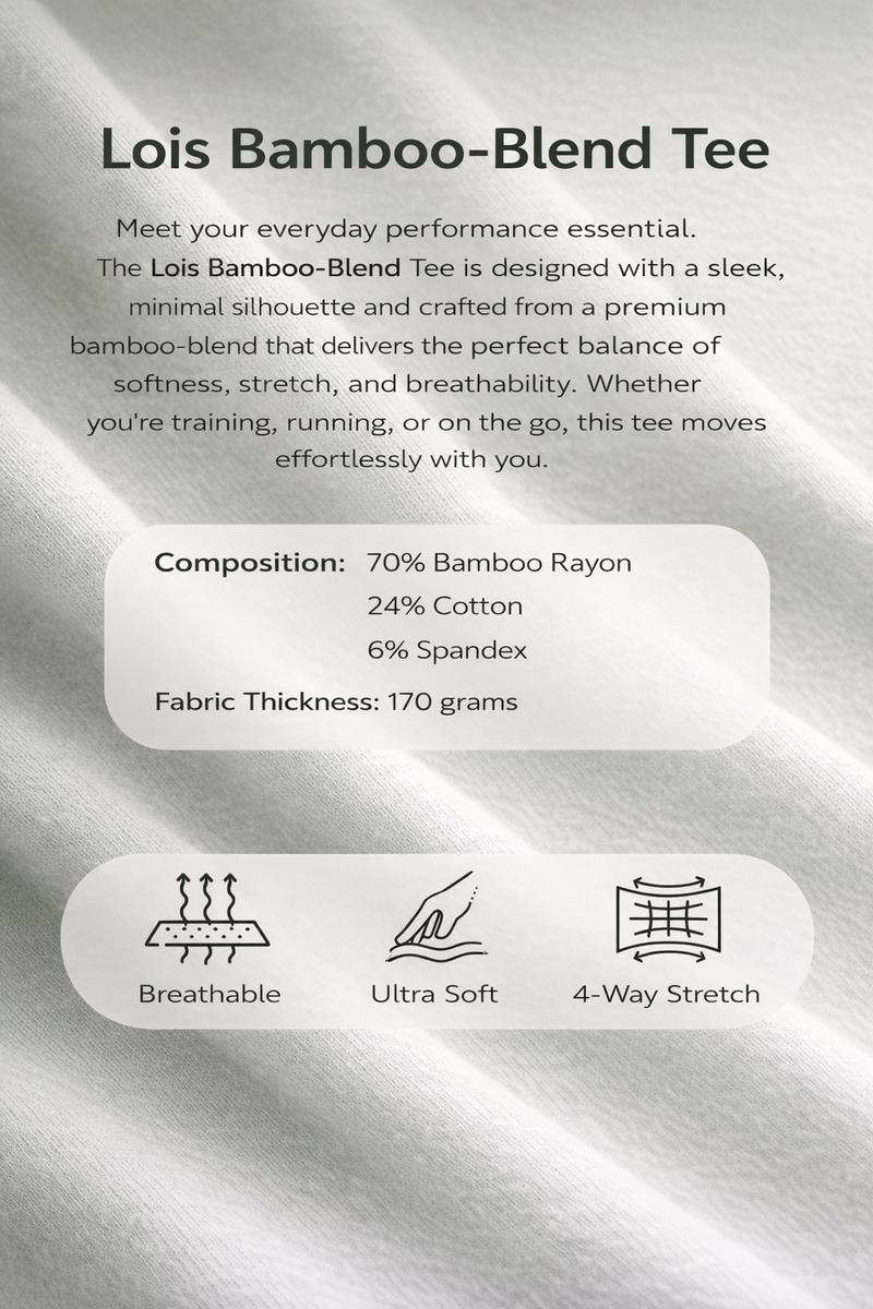 LOIS BAMBOO-BLEND TEE - J76 Bamboo Wear