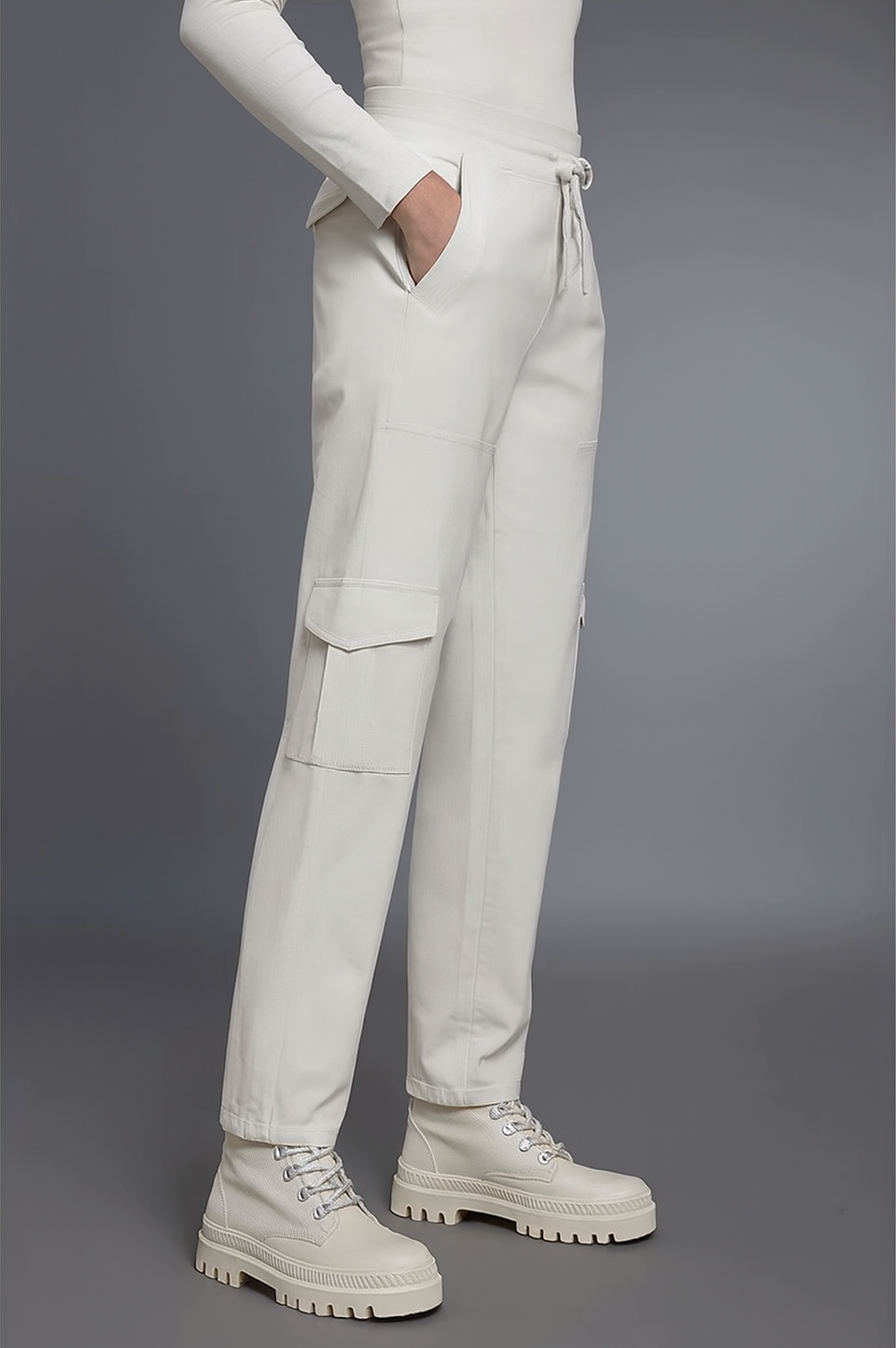 MANDY CARGO FLEECE-LINED PANTS