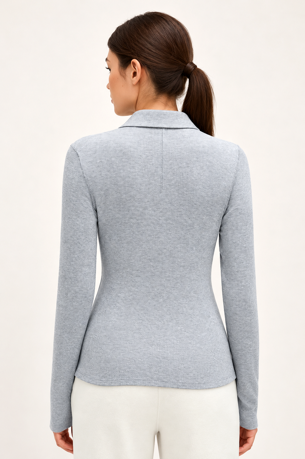 Mila Bamboo-Blend Ribbed Shirt