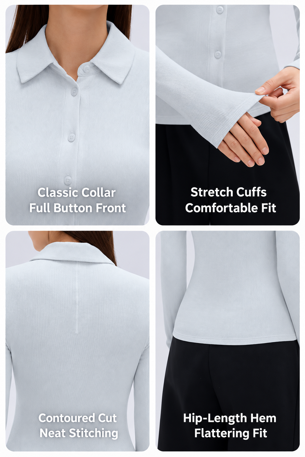 Mila Bamboo-Blend Ribbed Shirt