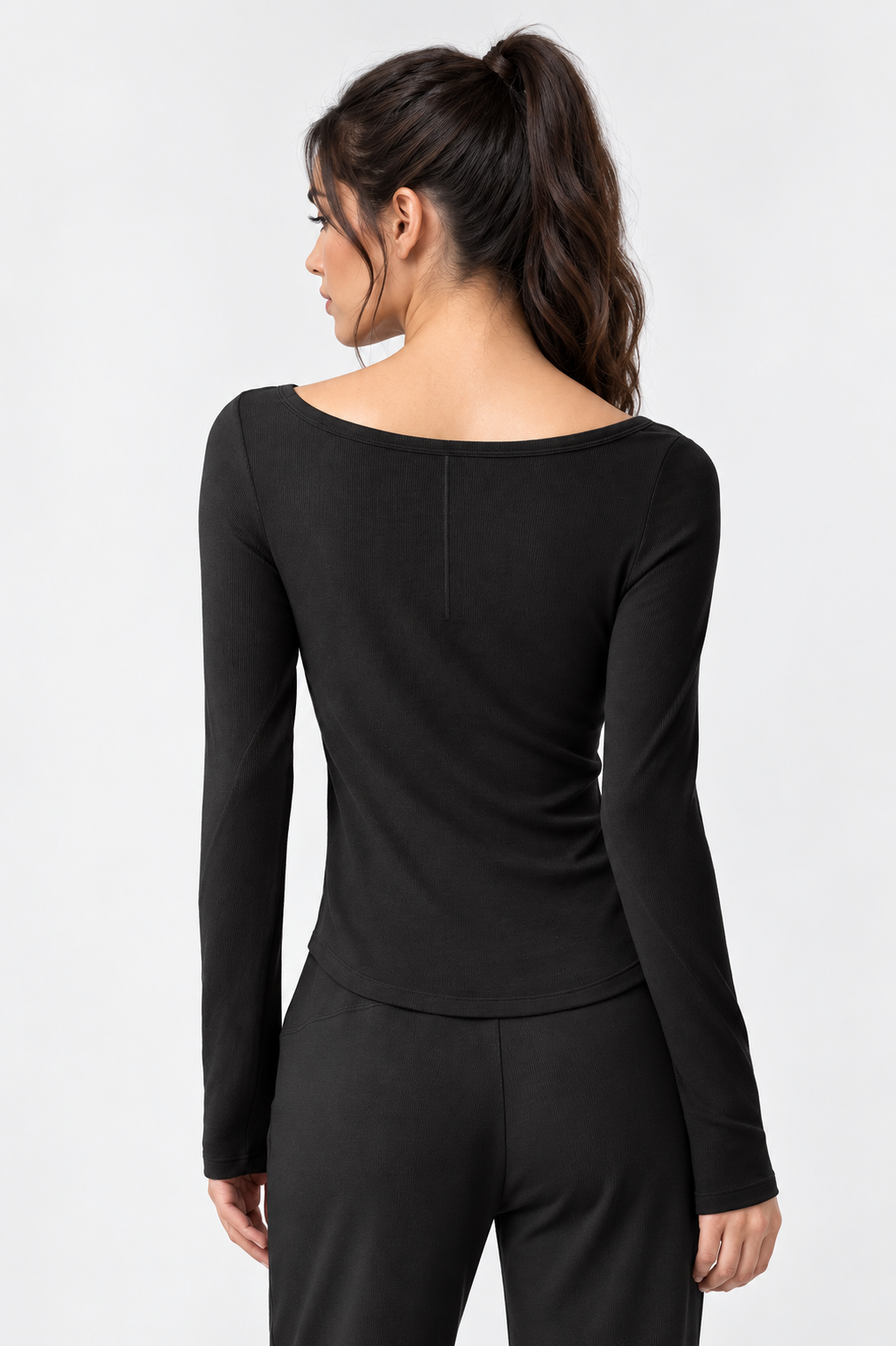 Nora Bamboo-Blend Ribbed Boat-Neck Top