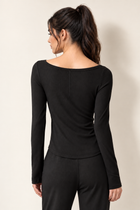 Nora Bamboo-Blend Ribbed Top