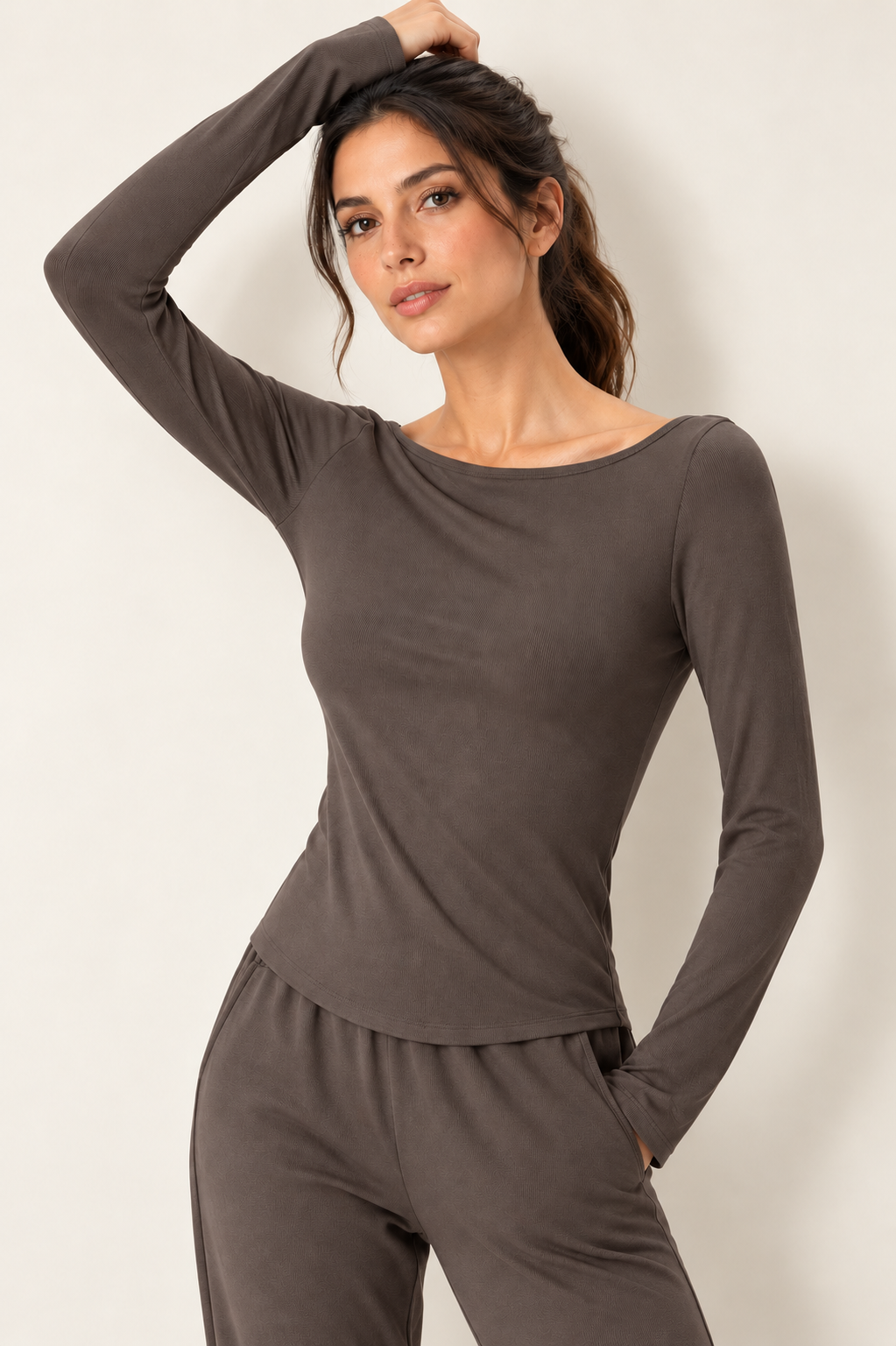 Nora Bamboo-Blend Ribbed Top