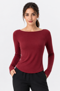 Nora Bamboo-Blend Ribbed Boat-Neck Top