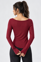 Nora Bamboo-Blend Ribbed Boat-Neck Top